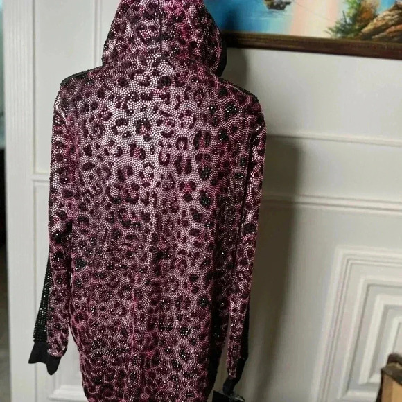 BNWT LIMITED EDITION FULL Crystal Jersey hoodie Dress - Picture 16 of 17